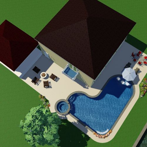 A Awesome large 125 perimeter wrap around pool, wi
