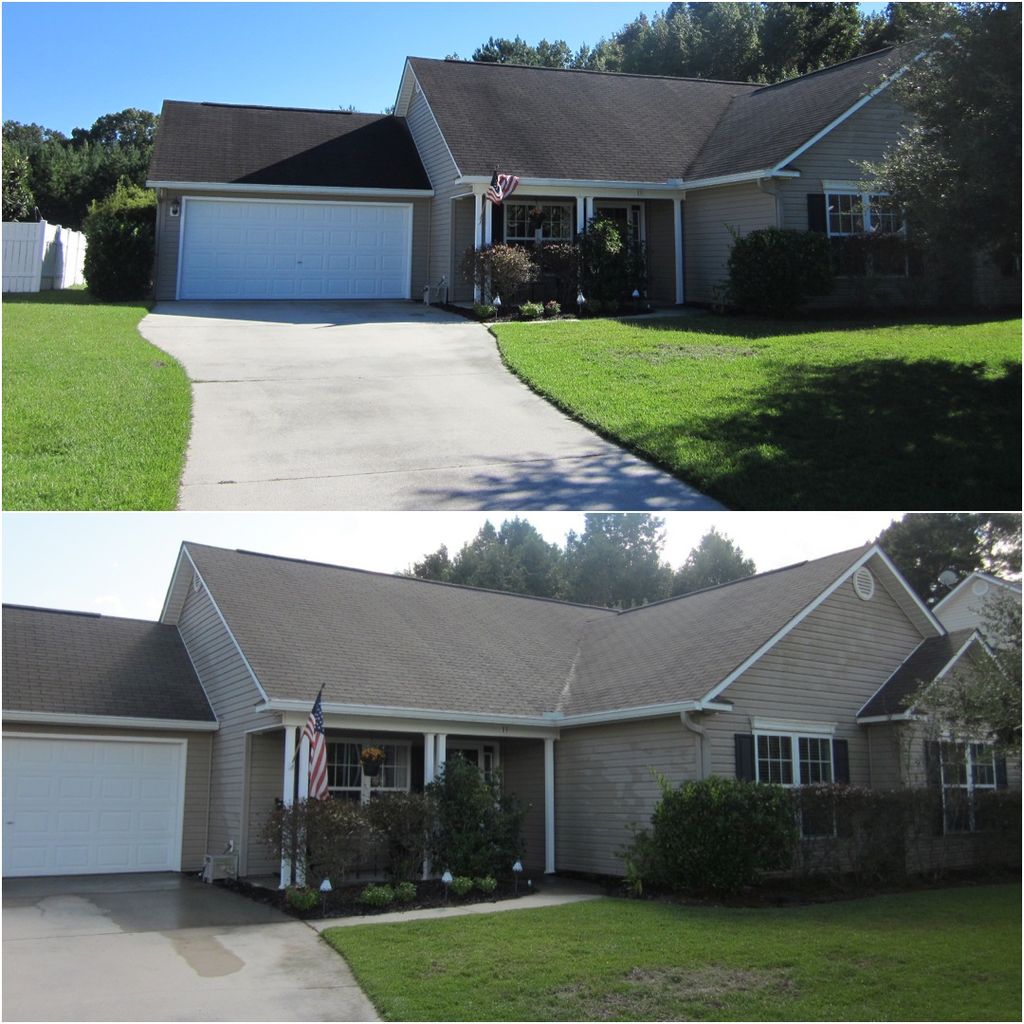 Roof Cleaning job in Bluffton.