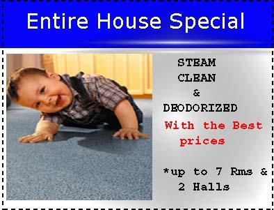 The best deals on whole house carpet cleaning.