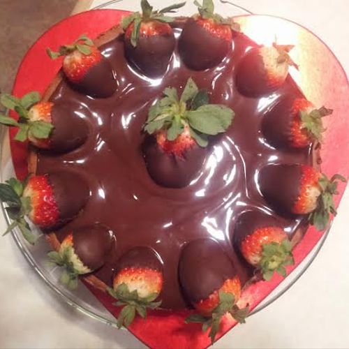 Chocolate covered strawberry cheesecake!