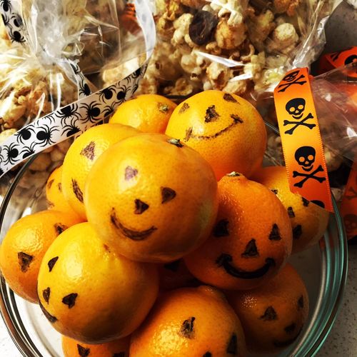 Healthy Halloween Treats - Jack 0'tines and pumpki