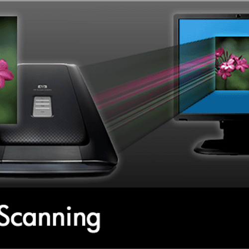Splash screen for HP scanning software