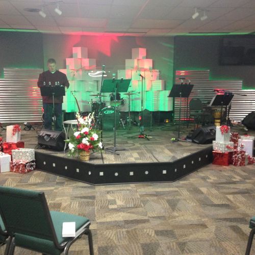 Healing Grace Church stage after