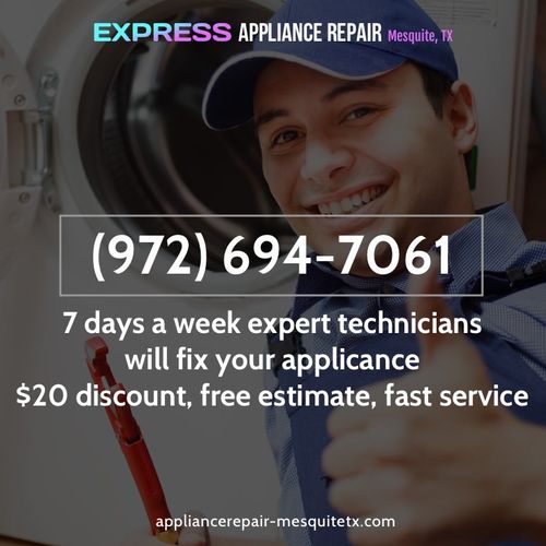 7 Days a Week Expert Technicians Will Fix Applianc