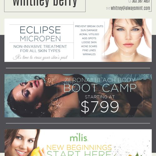 Web banners for a med spa