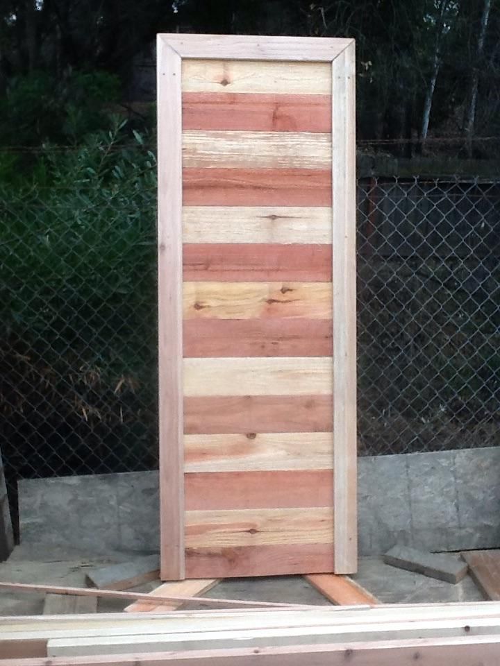 Exterior storage door