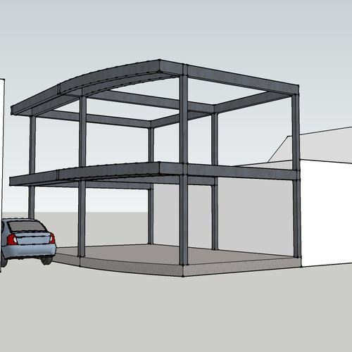 Structural Frame for a proposed second unit.
