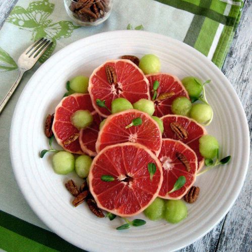 Ruby Red Grapefruit & Melon Salad