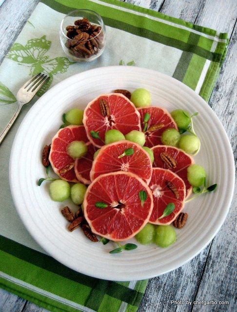 Ruby Red Grapefruit & Melon Salad