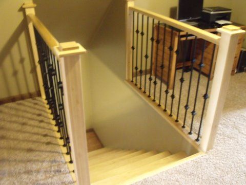 Aldridge Job: Custom Built Staircase. Clear Maple 