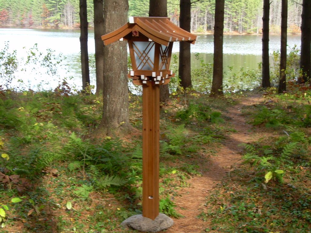 Japanese Shrine Lantern in Honduran Mahogany. All 