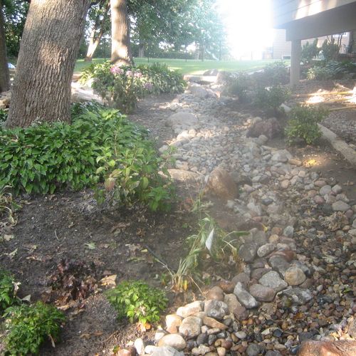 Backyard Makeover! - Dry Stream Bed and Plantings