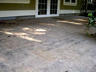 There is a Slate patio hiding under all that dirt.