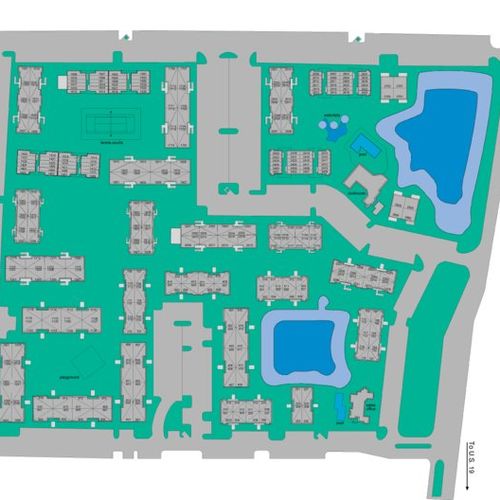 Condominium development layout map illustration