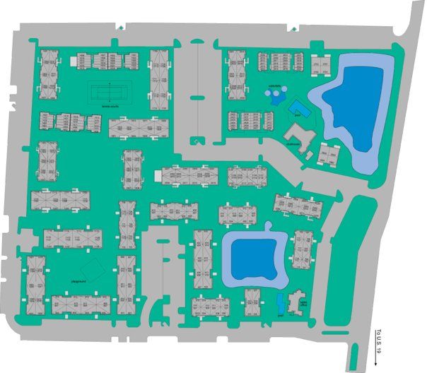 Condominium development layout map illustration