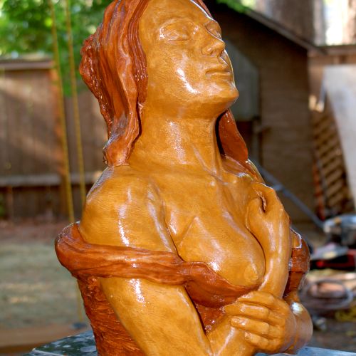 The front side of this same terra cotta figure I c