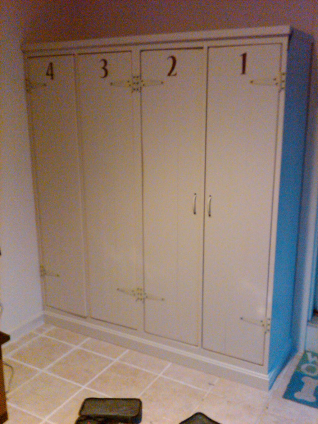 Vintage wooden lockers