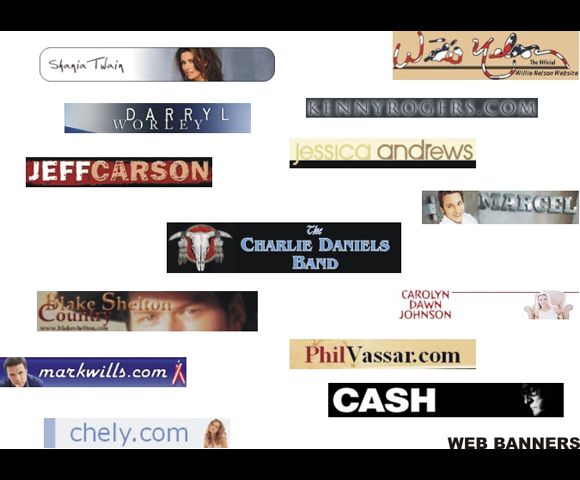 Web Banner Advertisements: 
Web banners promoting 