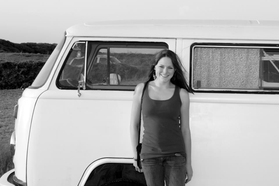 At the beach with the VW!