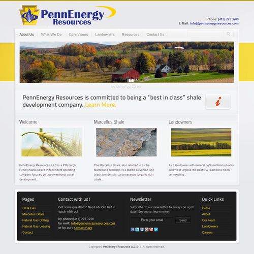 Penn Energy Resources had us update their design t