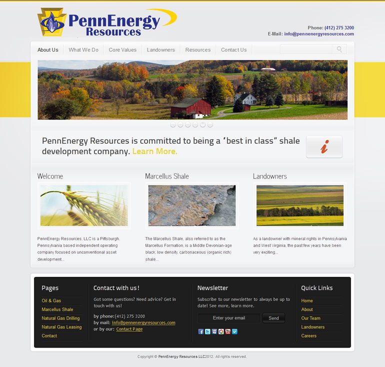 Penn Energy Resources had us update their design t