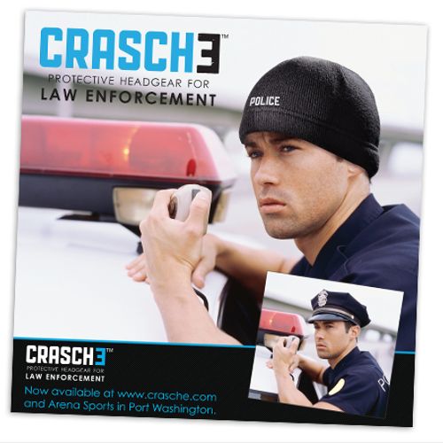 Ad - Crasche Protective Headgear for Law Enforceme