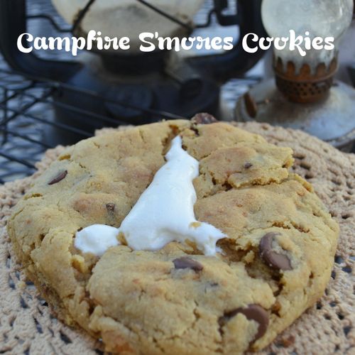 S'Mores Cookies, a big marshmallow stuffed inside 