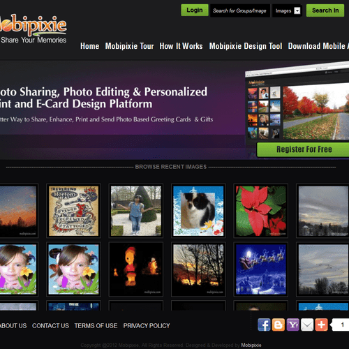 MobiPixie Sample Photo-sharing site and mobile app