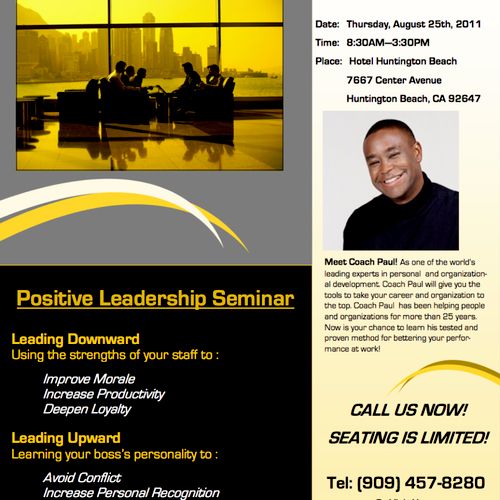 Positive Leadership Seminar Flyer