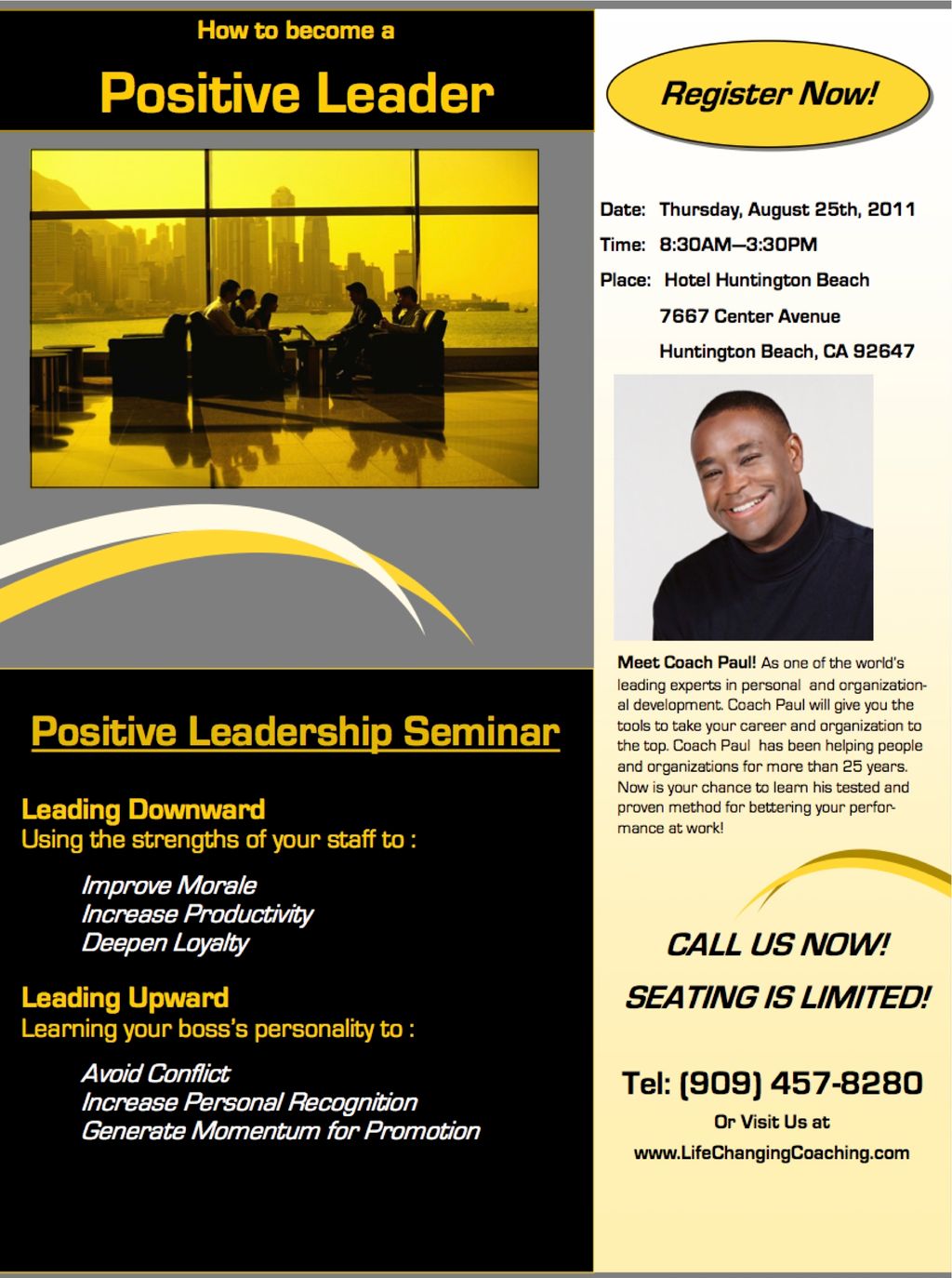 Positive Leadership Seminar Flyer