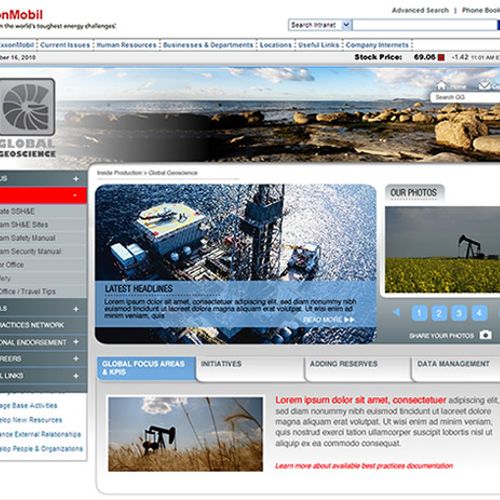Exxon Mobile internal website