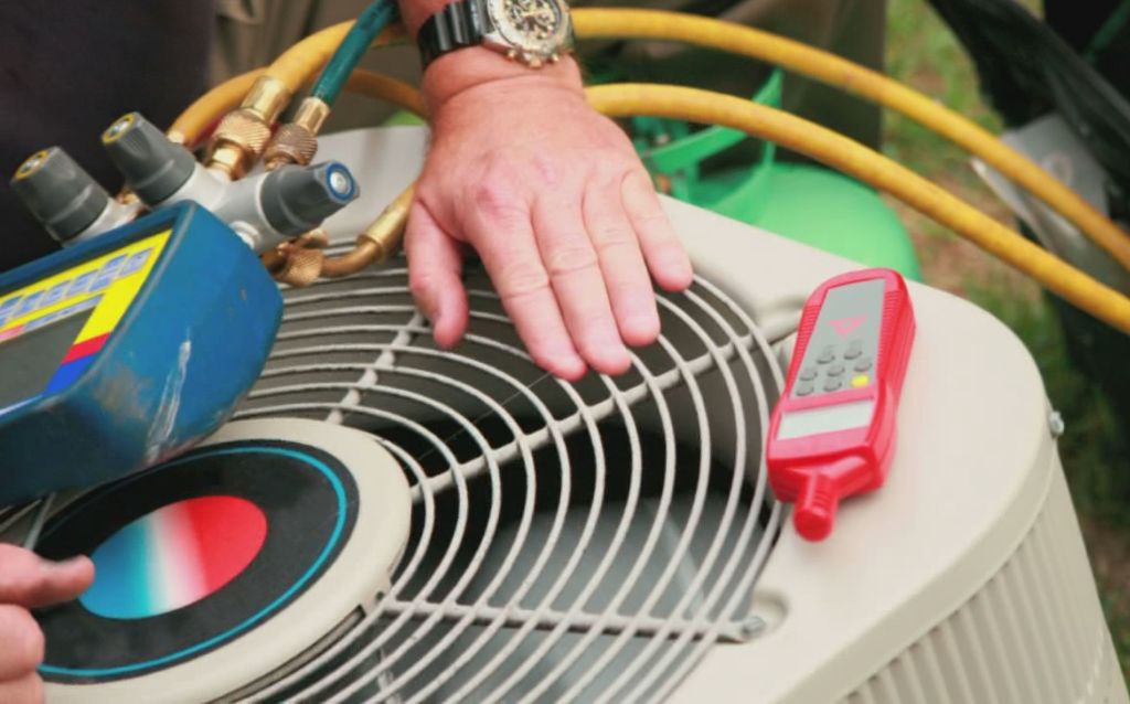 We service furnaces, ac, heat pumps, air handlers,