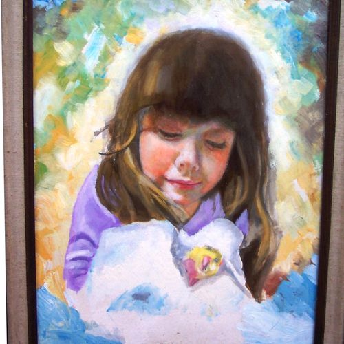 This is a painting of the grandaughter of a co-wor