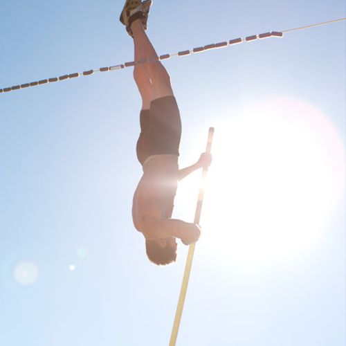 This is me polevaulting