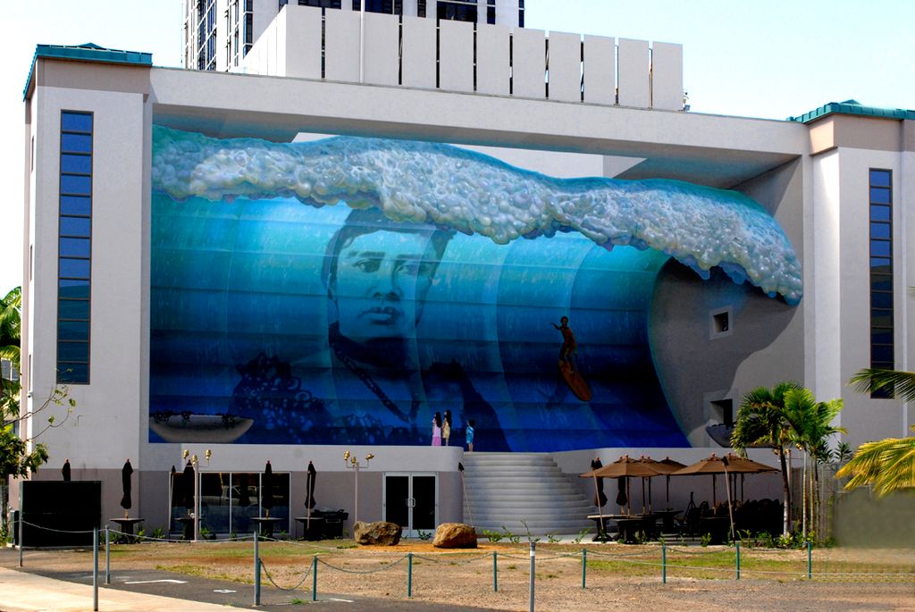 Mana Nalu, completed mural - Honolulu