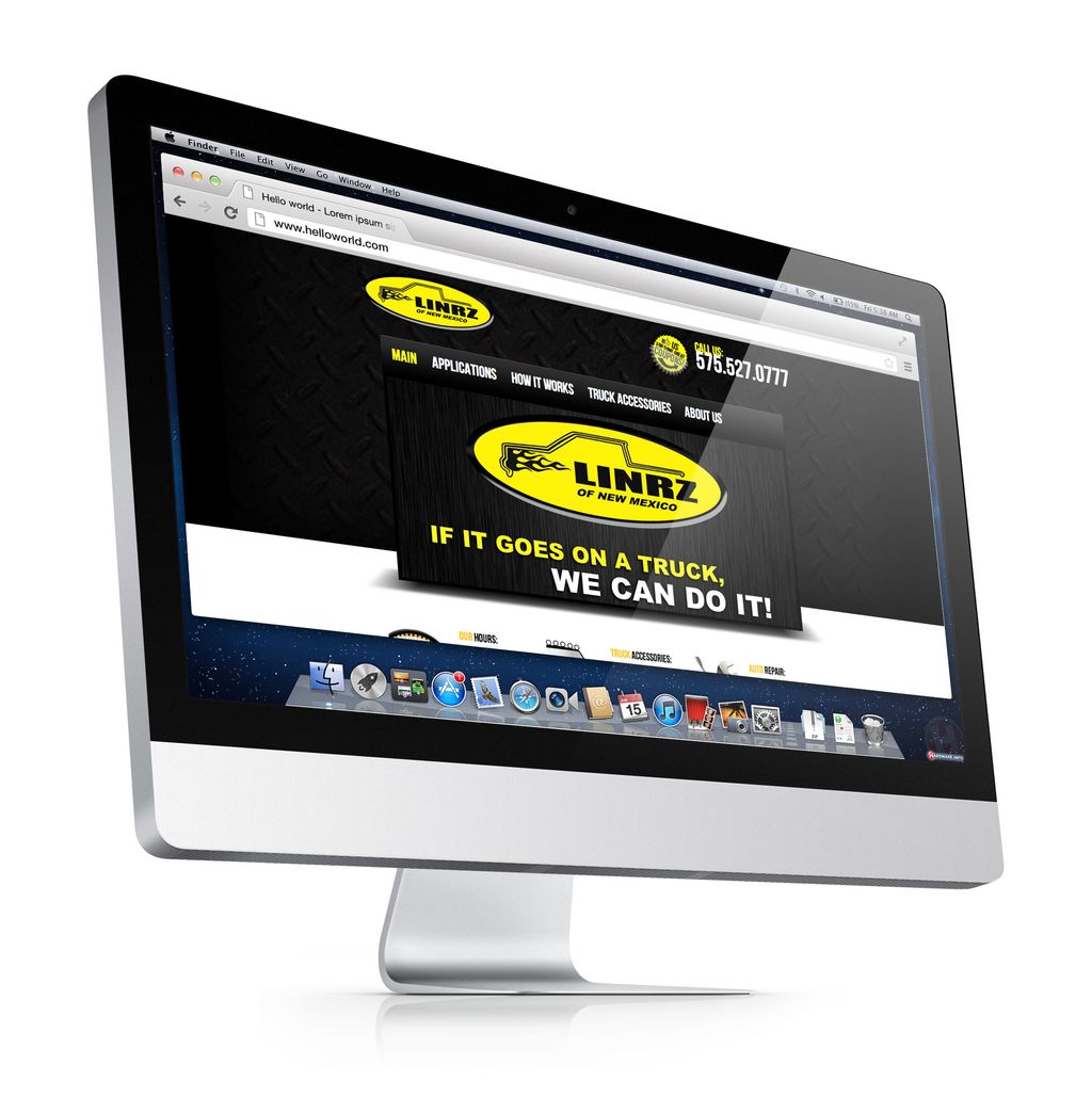 Mockup of our site development for Linrz of new me