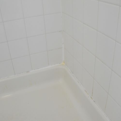 Shower after using a combination of baking soda, s