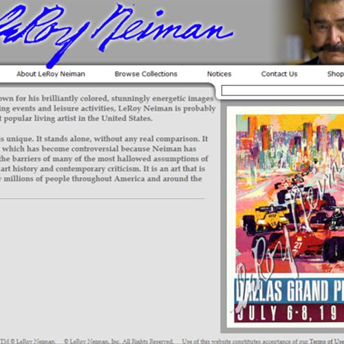 Official Website of legendary artist, LeRoy Neiman