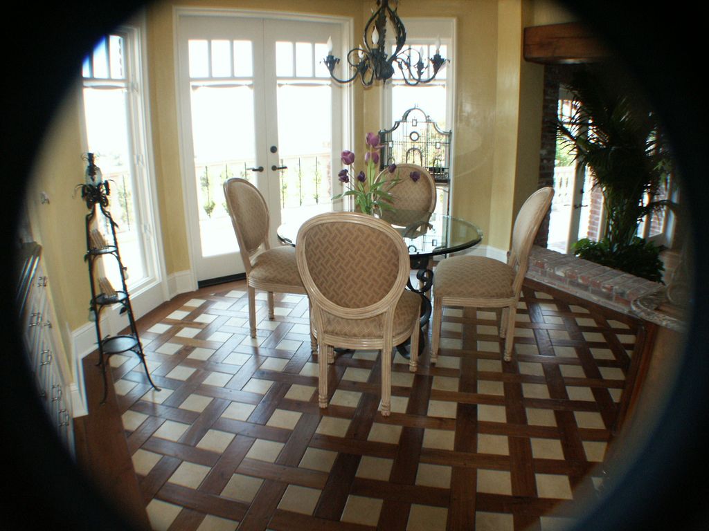 CUSTOM HARDWOOD FLOOR - With walnut Marie Antoinet