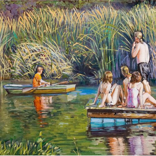 The bathers (Oil painting)