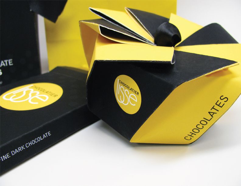 Packaging for fictitious chocolatier "Lisse Chocol