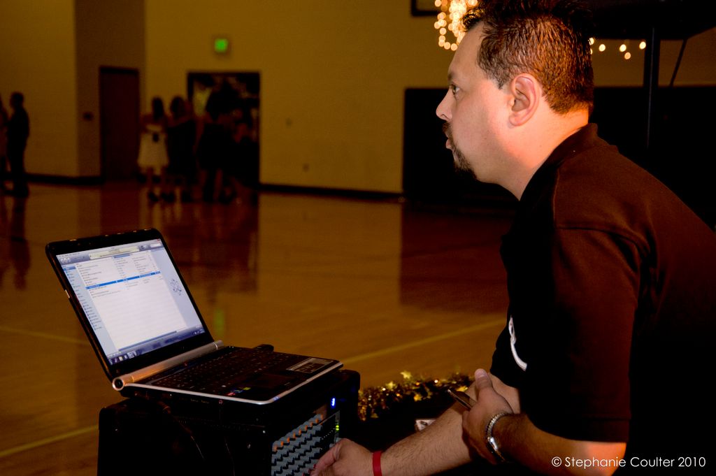 Cueing up a song!