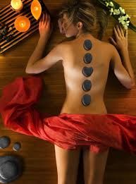 Hot stone massage.