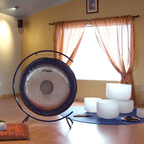 Gong and Bowls used for Sound Healing