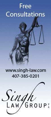 Free Consultations!  www.singh-law.com |  407-385-