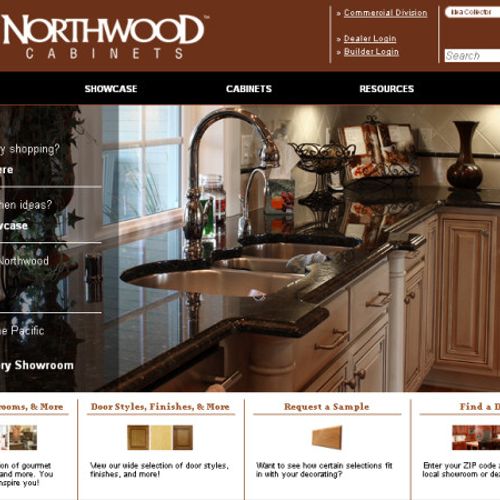 NorthwoodCabinets.com - Cabinetry manufacturer web