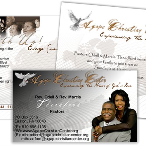 Agape Christian Center - Postcard, flyer, business