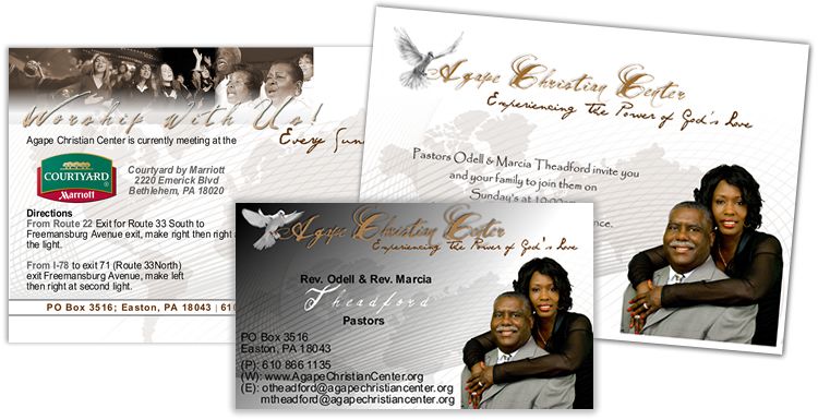 Agape Christian Center - Postcard, flyer, business