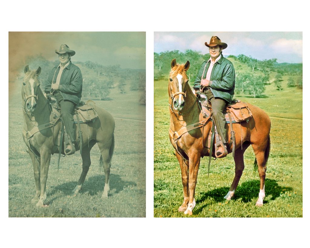 I was asked to restore this photo for a memorial s