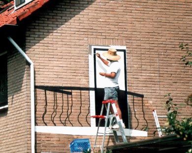 Painting the balcony